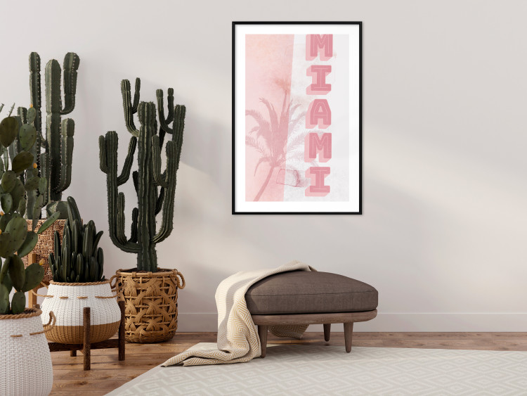 Wall Poster Delicate Neon - Inscription Miami Made of Pink Letters 144358 additionalImage 15