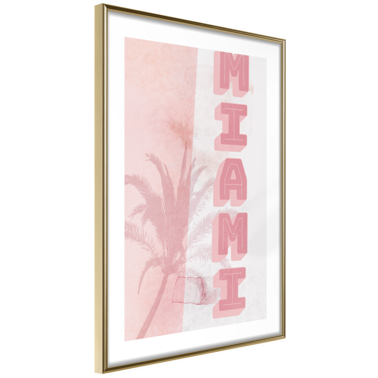 Wall Poster Delicate Neon - Inscription Miami Made of Pink Letters 144358 additionalImage 7