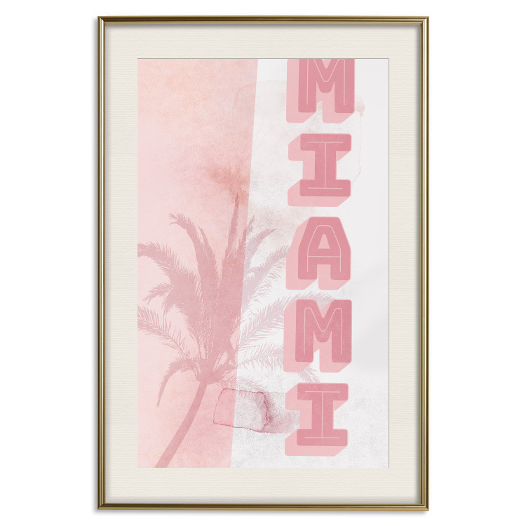 Wall Poster Delicate Neon - Inscription Miami Made of Pink Letters 144358 additionalImage 27