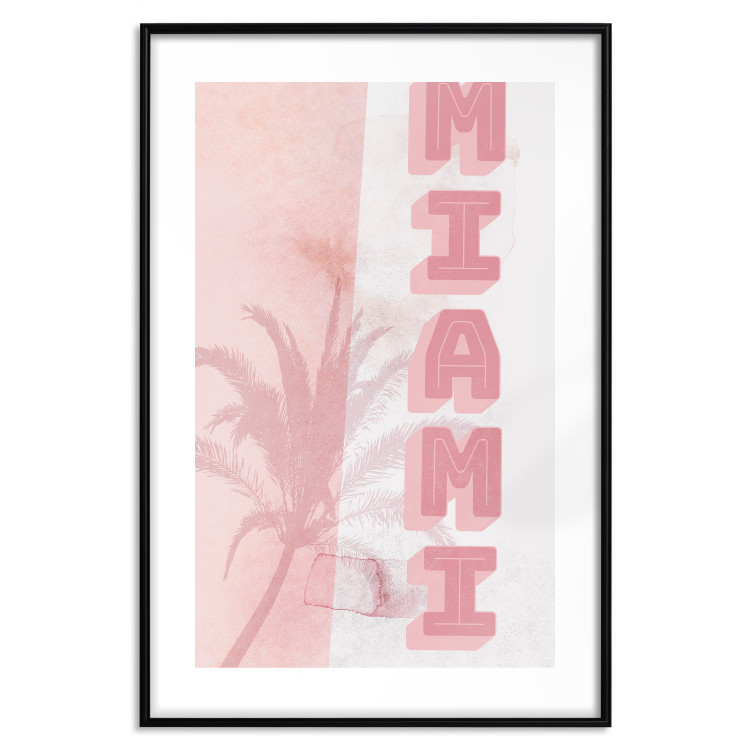 Wall Poster Delicate Neon - Inscription Miami Made of Pink Letters 144358 additionalImage 24