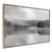 Wall Poster Night Landscape - Lake Illuminated by the Moonlight in Black and White 147658 additionalThumb 6