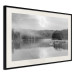 Wall Poster Night Landscape - Lake Illuminated by the Moonlight in Black and White 147658 additionalThumb 18