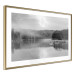 Wall Poster Night Landscape - Lake Illuminated by the Moonlight in Black and White 147658 additionalThumb 4