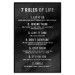 Wall Poster Life Rules - Motivating Inscription on a Black Background 148558 additionalThumb 22