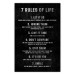 Wall Poster Life Rules - Motivating Inscription on a Black Background 148558