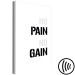 Canvas No Pain No Gain (1-piece) - black and white composition with a slogan 149258 additionalThumb 6