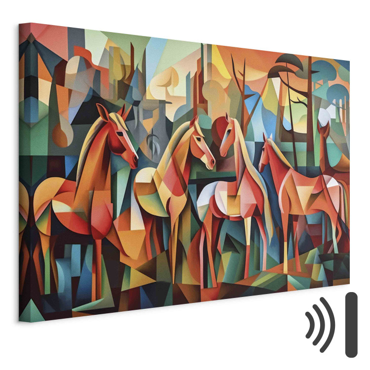 Canvas Cubist Horses - A Geometric Composition Inspired by Picasso’s Style 151058 additionalImage 8