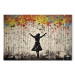 Canvas Print Rain Song - Colorful Graffiti Inspired by Banksy 151758