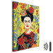 Canvas Art Print Frida Kahlo - Portrait of the Artist on a Yellow Floral Background 152258 additionalThumb 8