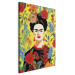 Canvas Art Print Frida Kahlo - Portrait of the Artist on a Yellow Floral Background 152258 additionalThumb 2