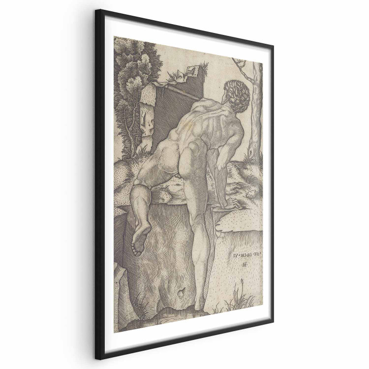Poster Naked Man Seen From Behind Climbing up River Bank 159958 additionalImage 20