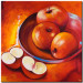 Canvas Art Print Still Life (1-piece) - Red composition of ripe apples 48458