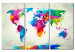 Canvas Print World Map: An Explosion of Colors 55458