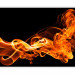 Photo Wallpaper Fire - an abstraction with a motif of orange glow on a black background 96758 additionalThumb 5