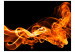 Photo Wallpaper Fire - an abstraction with a motif of orange glow on a black background 96758 additionalThumb 1