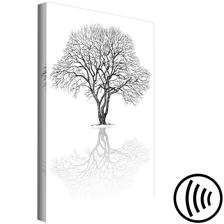 Canvas Print Masterpiece of Nature (1-part) - Reflection of Tree in Black and White Landscape 115068 additionalImage 6