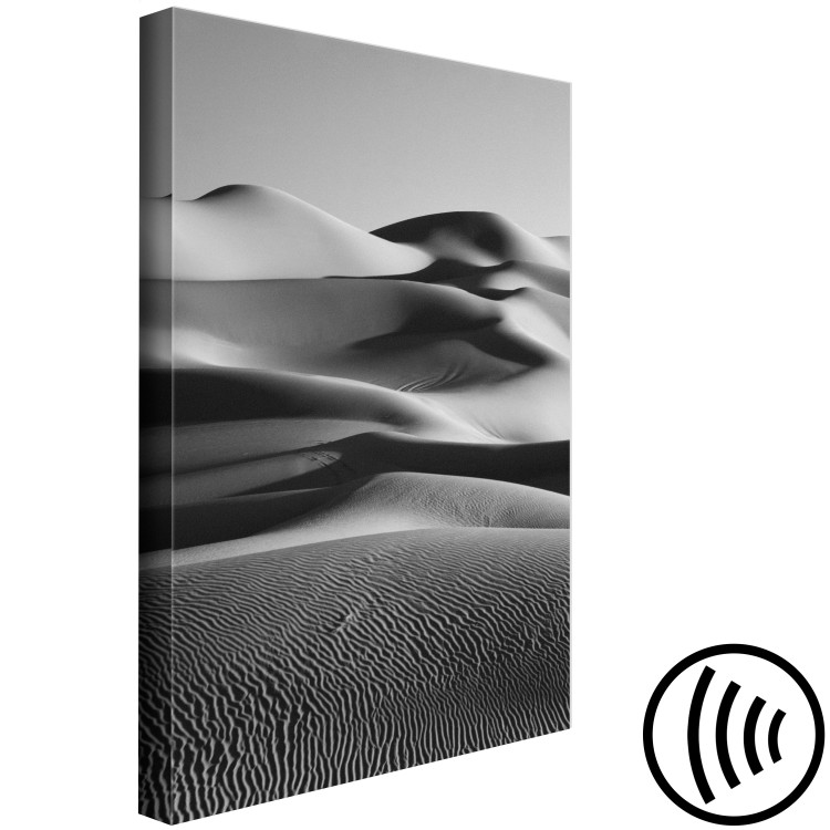 Canvas Layers of the desert - black and white, minimalistic landscape 116468 additionalImage 6