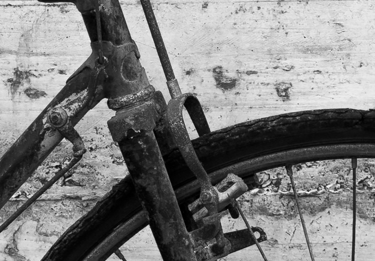 Poster Bike and Concrete - black and white composition with a retro-style bicycle 116968 additionalImage 10