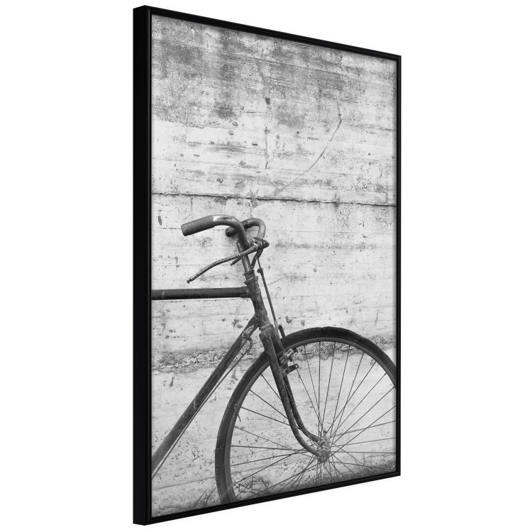 Poster Bike and Concrete - black and white composition with a retro-style bicycle 116968 additionalImage 12