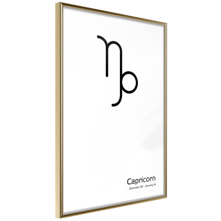 Wall Poster Capricorn - black and white composition with zodiac sign and text 117068 additionalImage 14