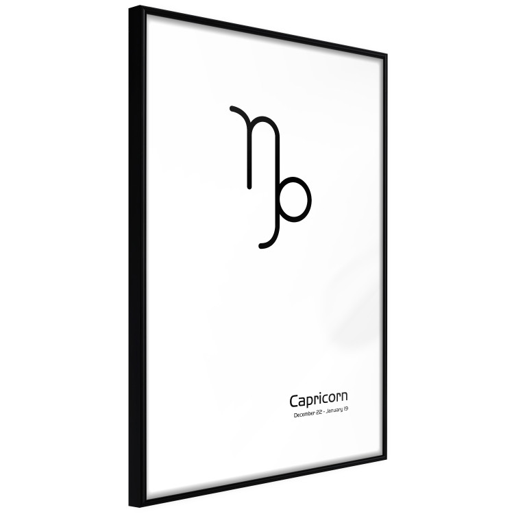 Wall Poster Capricorn - black and white composition with zodiac sign and text 117068 additionalImage 13