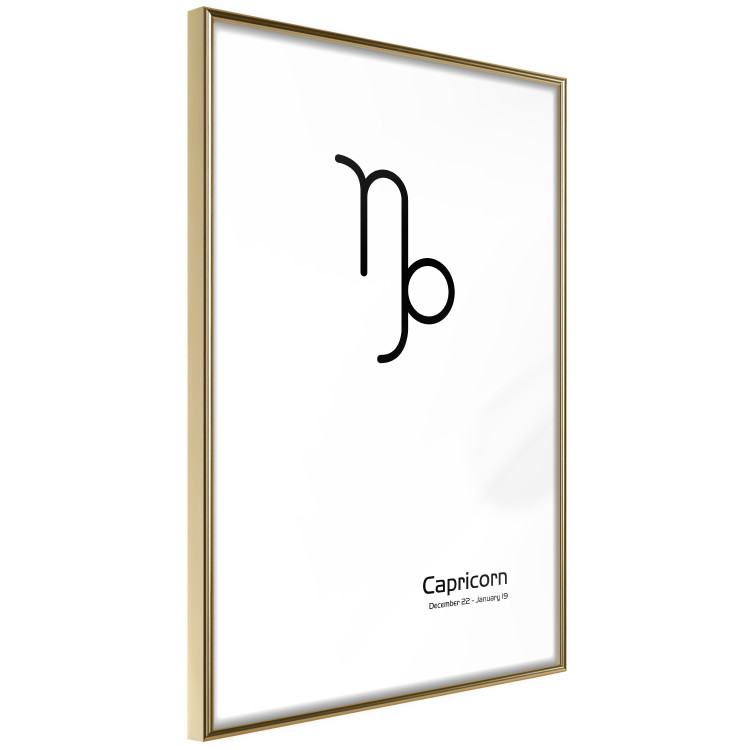 Wall Poster Capricorn - black and white composition with zodiac sign and text 117068 additionalImage 8