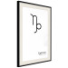 Wall Poster Capricorn - black and white composition with zodiac sign and text 117068 additionalThumb 3