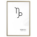 Wall Poster Capricorn - black and white composition with zodiac sign and text 117068 additionalThumb 14
