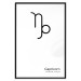 Wall Poster Capricorn - black and white composition with zodiac sign and text 117068 additionalThumb 18