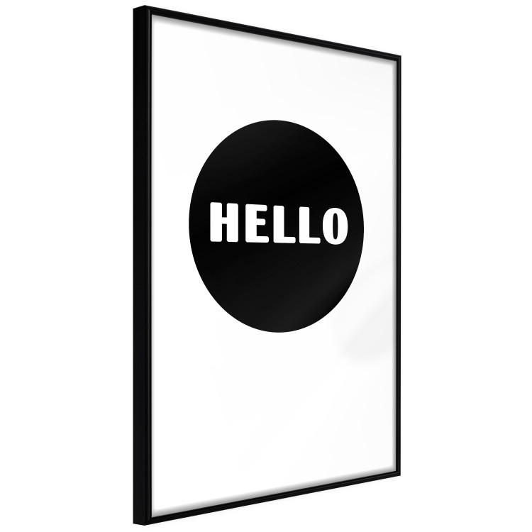 Poster Good Morning - black and white simple composition with a geometric figure 117768 additionalImage 10