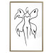 Poster Butterfly Woman - black and white line art with a female silhouette and wings 119268 additionalThumb 20