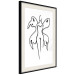 Poster Butterfly Woman - black and white line art with a female silhouette and wings 119268 additionalThumb 3
