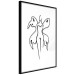 Poster Butterfly Woman - black and white line art with a female silhouette and wings 119268 additionalThumb 13