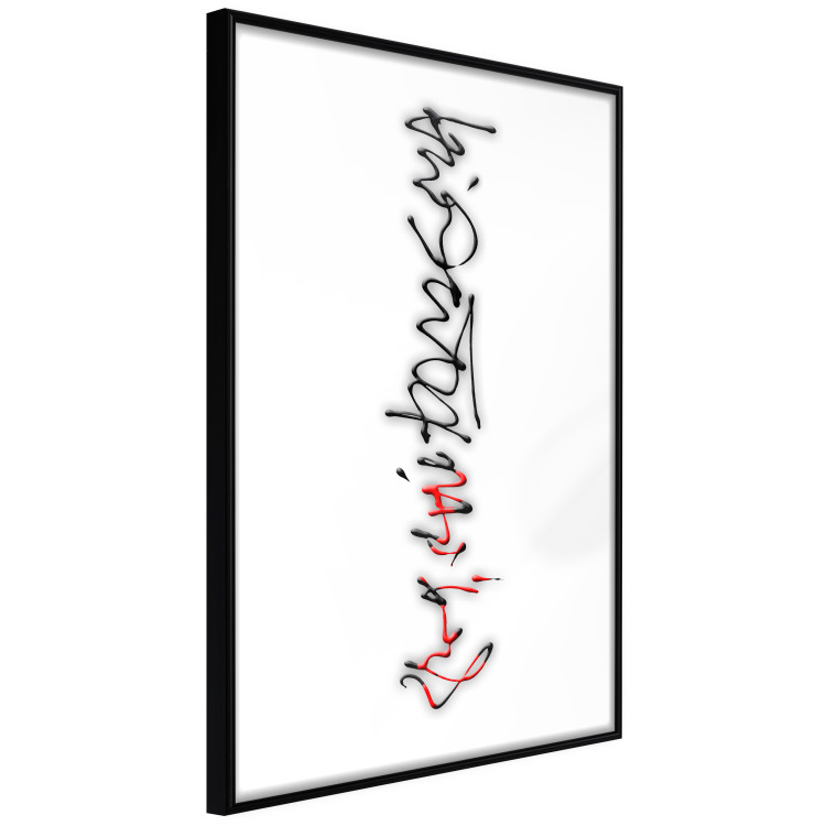 Wall Poster Calligraphy - abstract composition with a vertical blurry inscription 120468 additionalImage 10