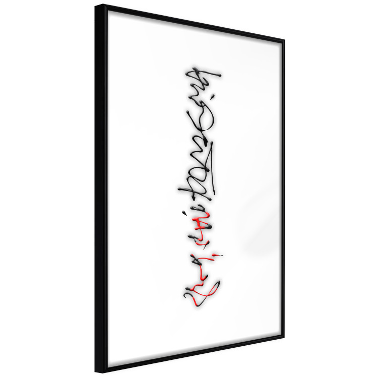 Wall Poster Calligraphy - abstract composition with a vertical blurry inscription 120468 additionalImage 11