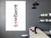 Wall Poster Calligraphy - abstract composition with a vertical blurry inscription 120468 additionalThumb 2