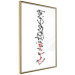 Wall Poster Calligraphy - abstract composition with a vertical blurry inscription 120468 additionalThumb 12