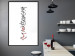 Wall Poster Calligraphy - abstract composition with a vertical blurry inscription 120468 additionalThumb 4