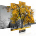 Canvas Art Print Autumn in the Park (5 Parts) Wide Gold 122768 additionalThumb 2
