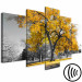 Canvas Art Print Autumn in the Park (5 Parts) Wide Gold 122768 additionalThumb 6