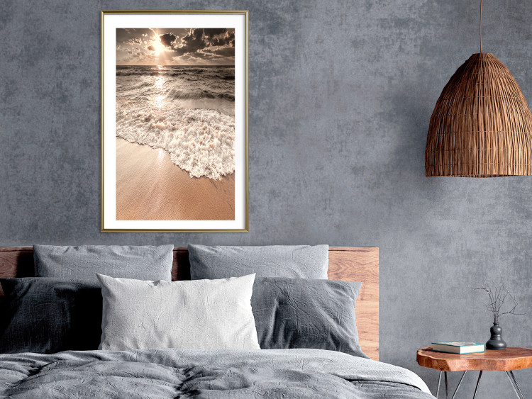 Wall Poster Wave Space - beach and sea landscape against sunlight rays 123768 additionalImage 13