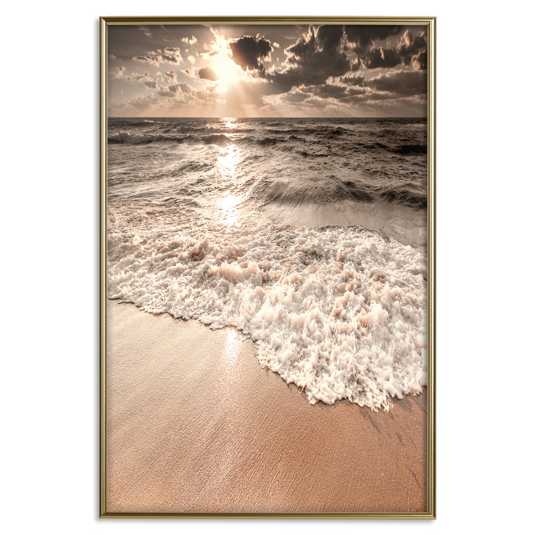 Wall Poster Wave Space - beach and sea landscape against sunlight rays 123768 additionalImage 20