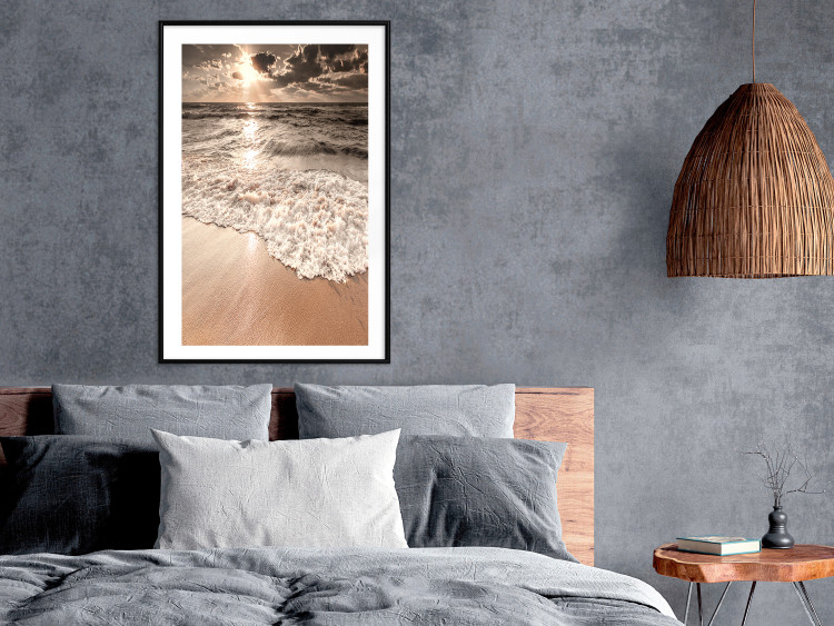 Wall Poster Wave Space - beach and sea landscape against sunlight rays 123768 additionalImage 12