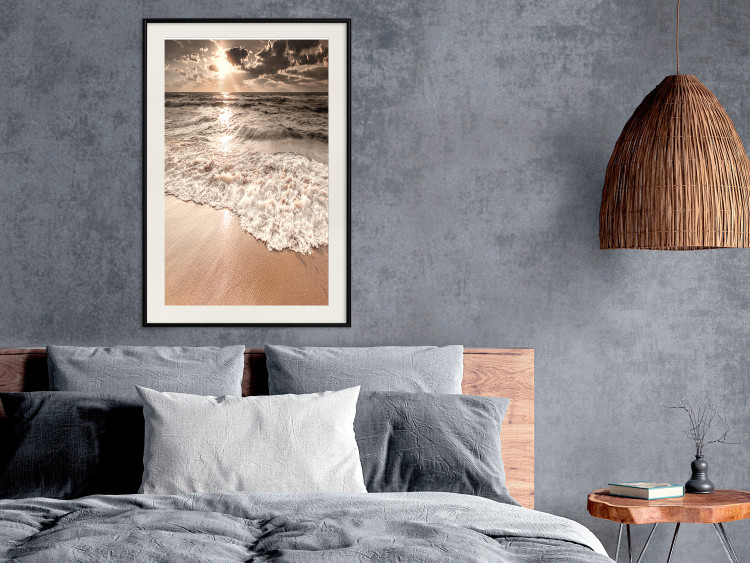 Wall Poster Wave Space - beach and sea landscape against sunlight rays 123768 additionalImage 22