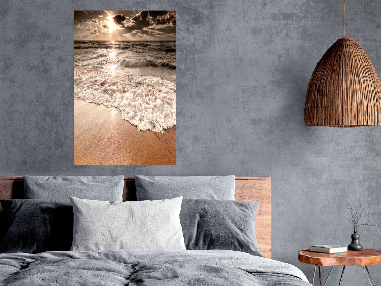 Wall Poster Wave Space - beach and sea landscape against sunlight rays 123768 additionalImage 17