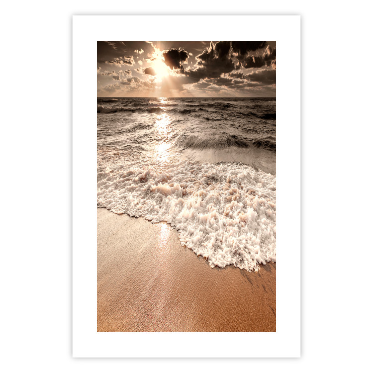 Wall Poster Wave Space - beach and sea landscape against sunlight rays 123768 additionalImage 19