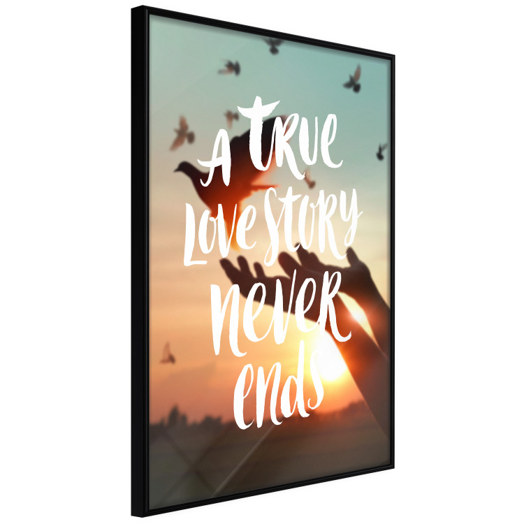 Poster A True Love Story Never Ends - white English text on a nature background 125368 additionalImage 10