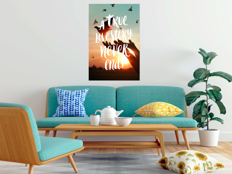 Poster A True Love Story Never Ends - white English text on a nature background 125368 additionalImage 19
