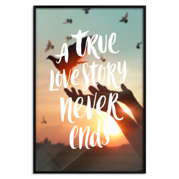 Poster A True Love Story Never Ends - white English text on a nature background 125368 additionalImage 14