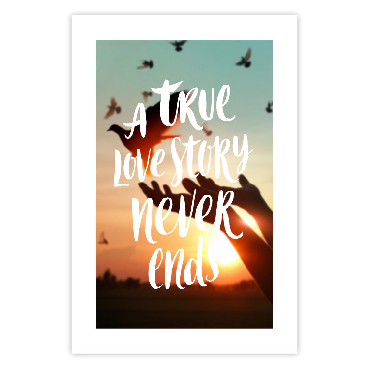 Poster A True Love Story Never Ends - white English text on a nature background 125368 additionalImage 15